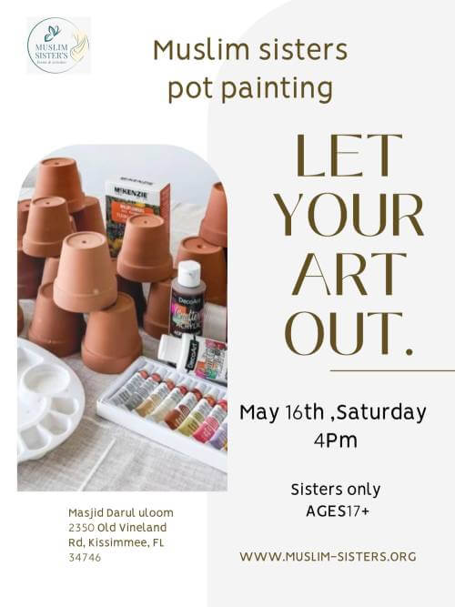 Muslim Sisters Pot Painting