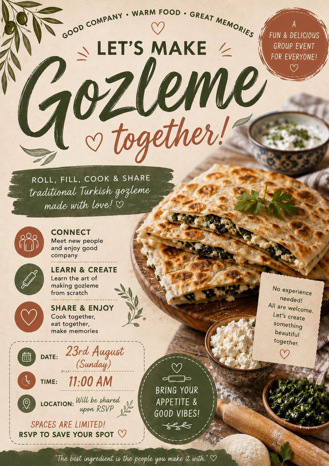 Let's Make  Gozleme Together